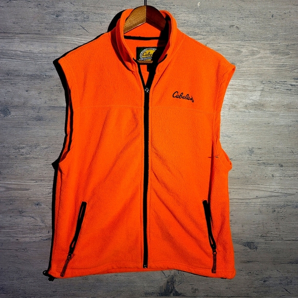 hunter orange fleece vest
